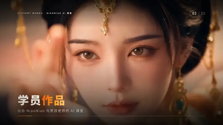 宣传片中的学员作品片段：角色与奇幻场景
